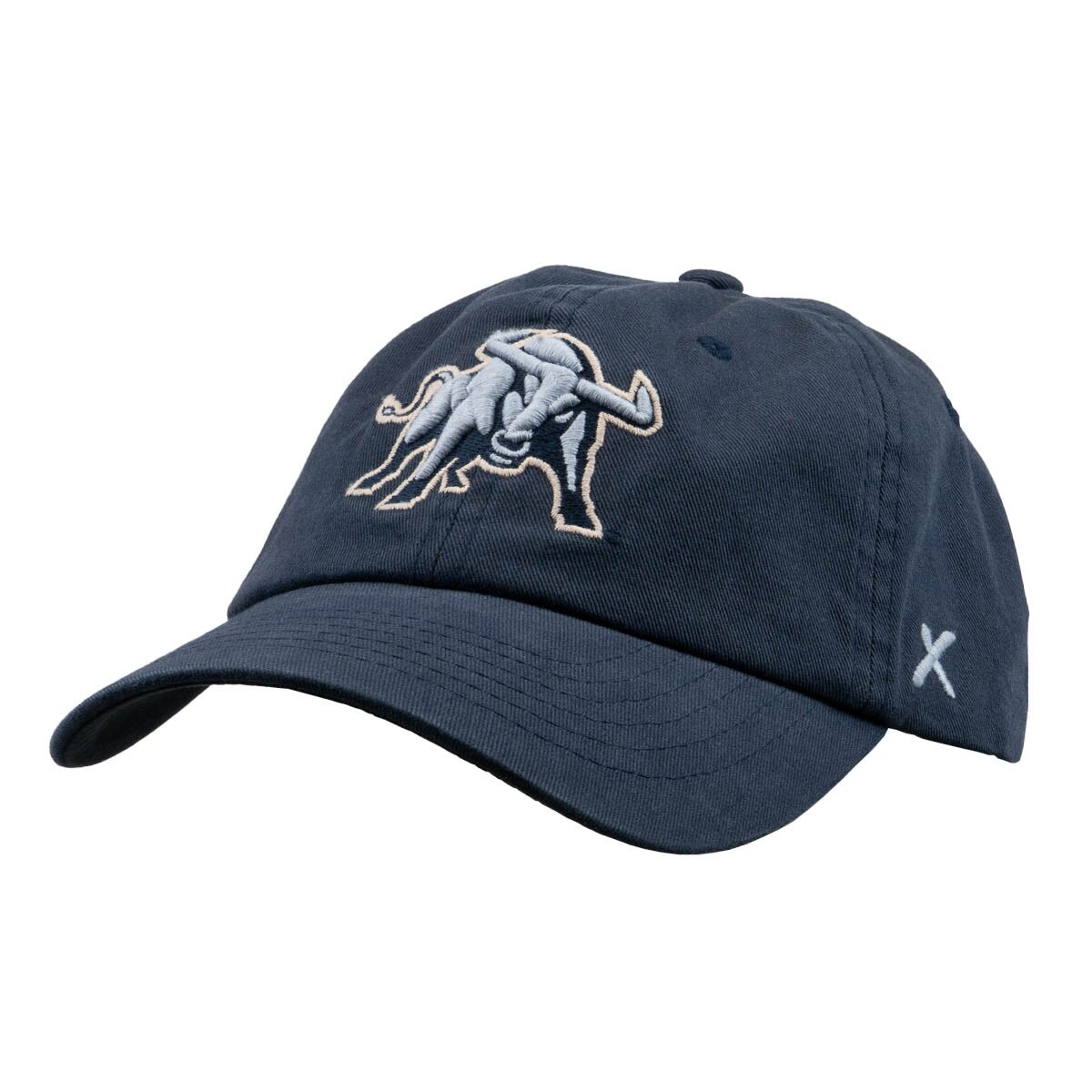 Navy Vintage Wash Aggie Bull Cap